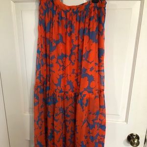 Cute H&M Long Orange Skirt